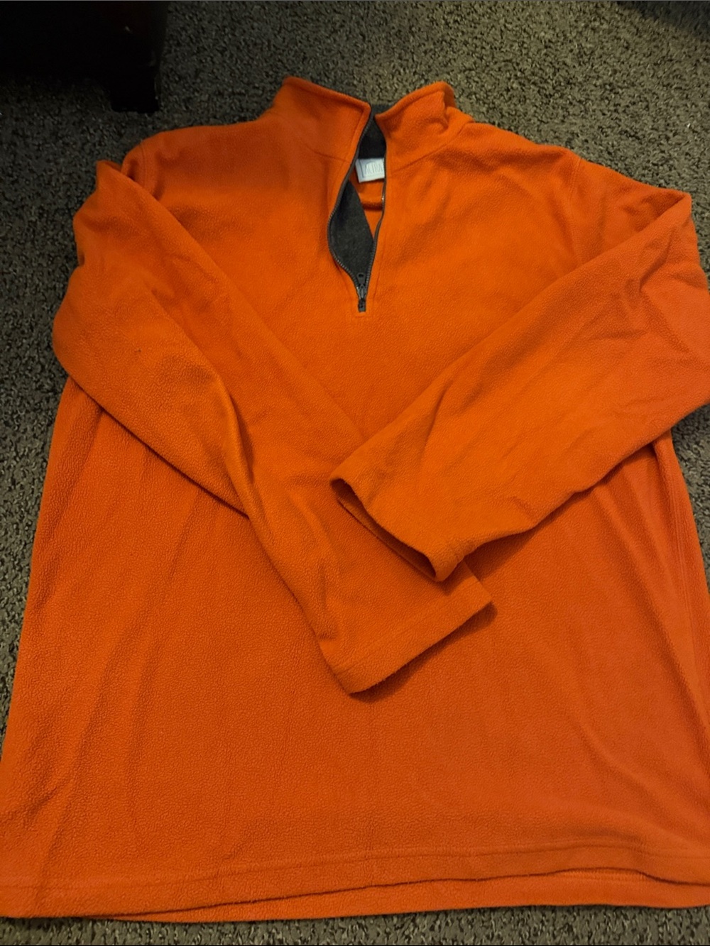 Actra Men's Burnt Orange Half-Zip Fleece Pullover